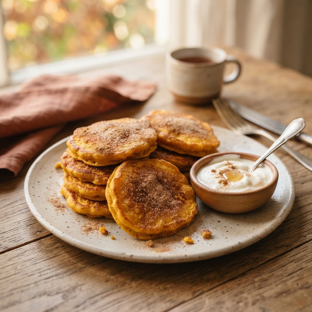 Pumpkin Pancakes finished dish