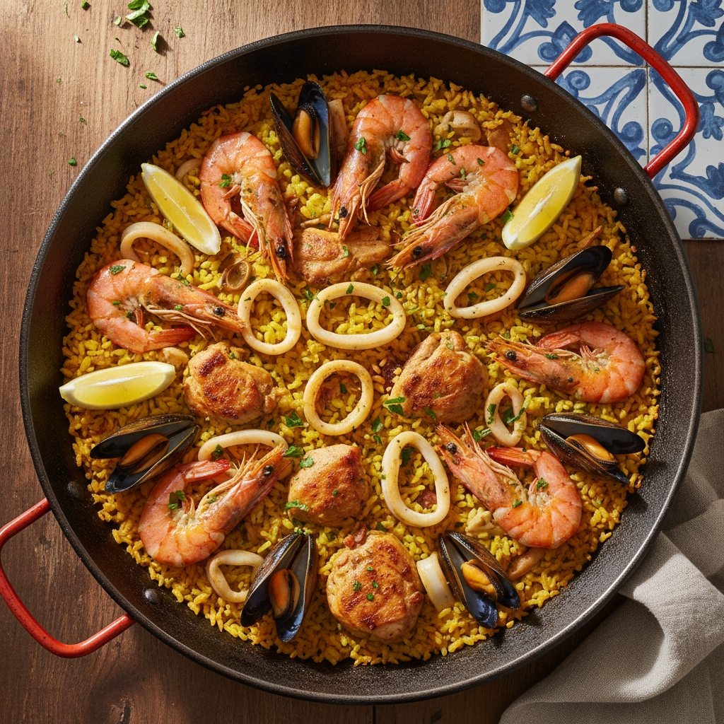 Paella finished dish