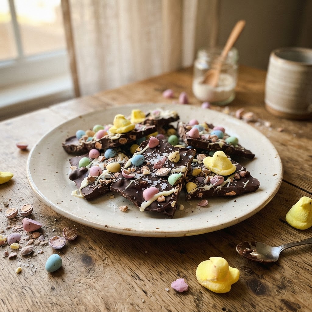 Easter Sweets Bark finished dish