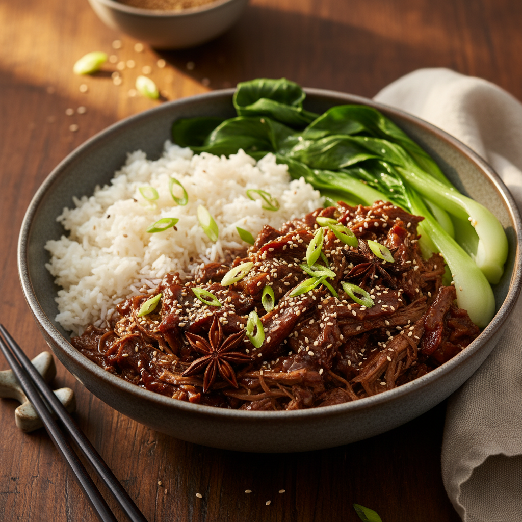 Slow Cooker Chinese-Style Beef finished dish