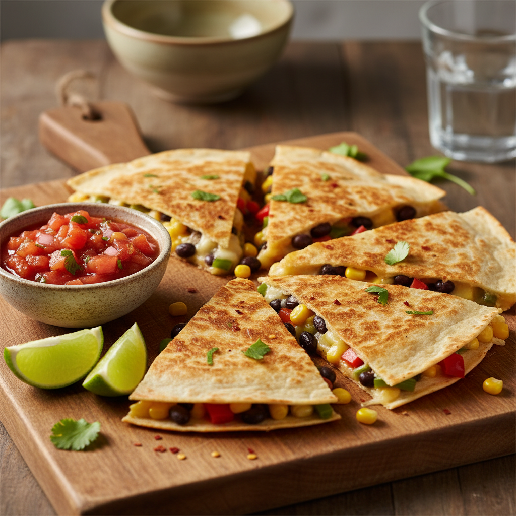 Vegan Quesadilla finished dish