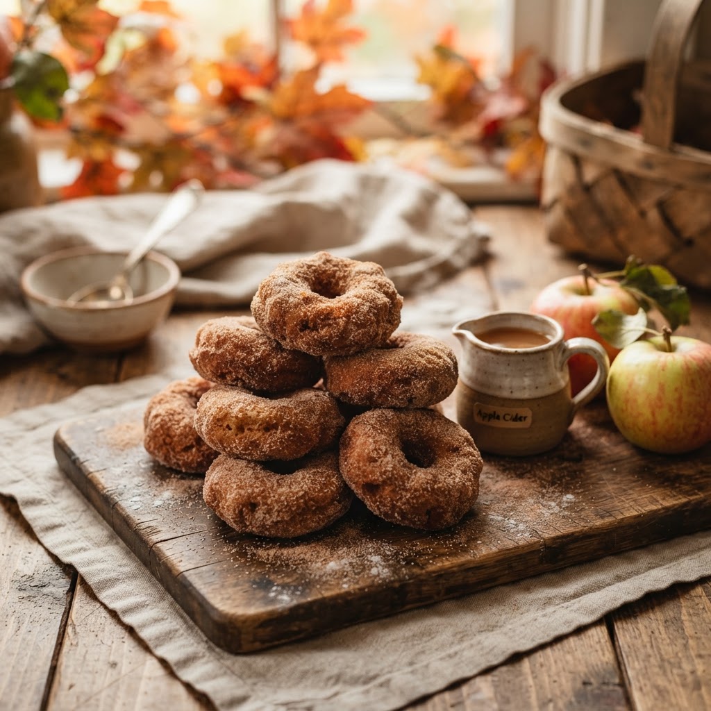 Apple Cider Doughnuts finished dish