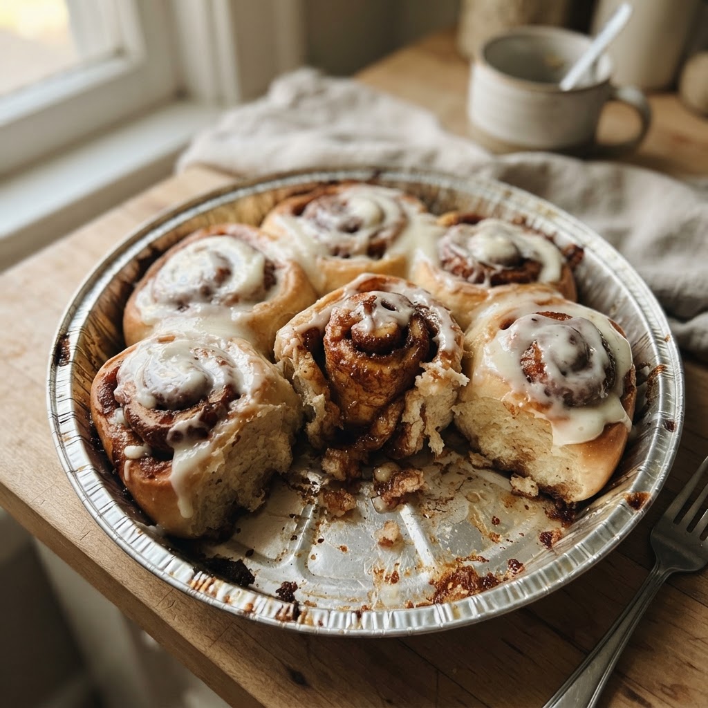 Homemade Cinnamon Rolls finished dish