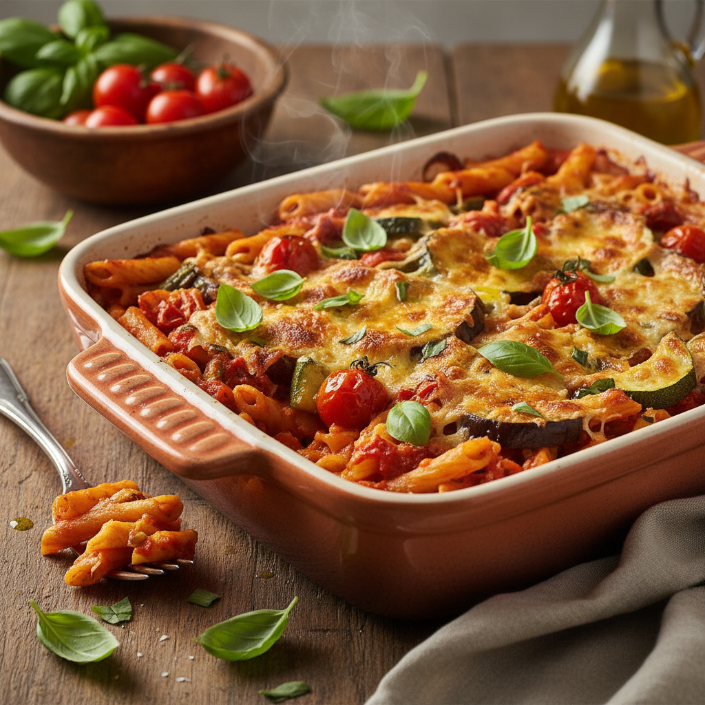 Vegan Pasta Bake finished dish