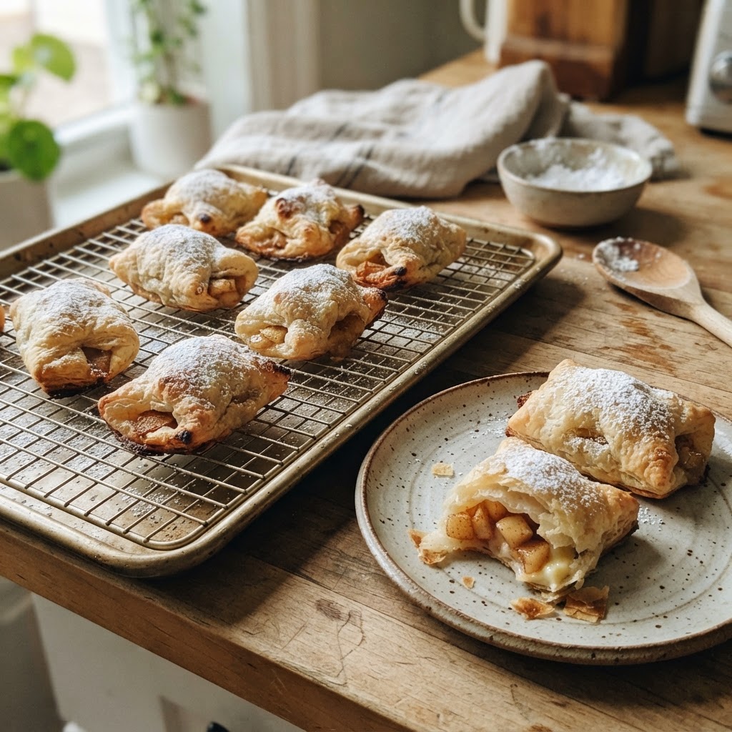 Mini Vanilla Apple Strudels finished dish