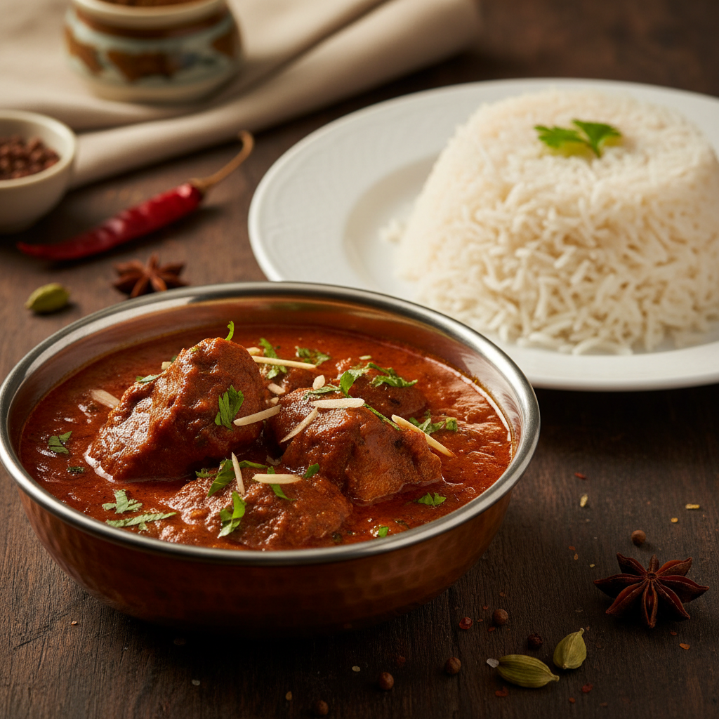 Rogan Josh finished dish
