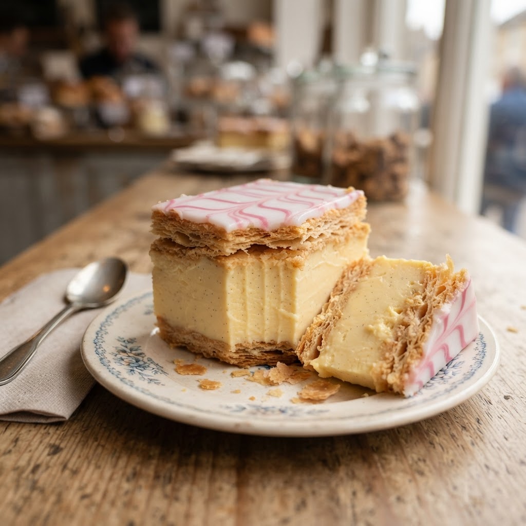 Vanilla Slice finished dish