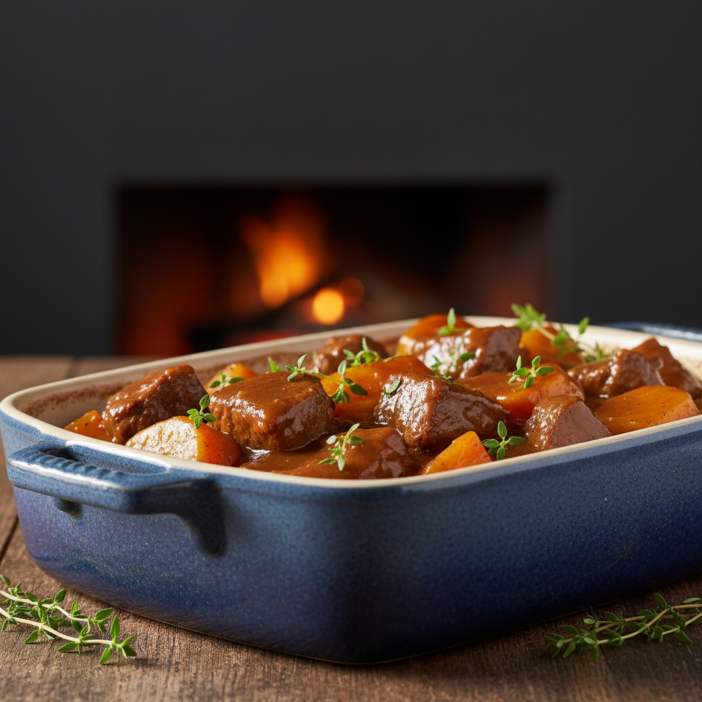 Beef & Swede Casserole finished dish