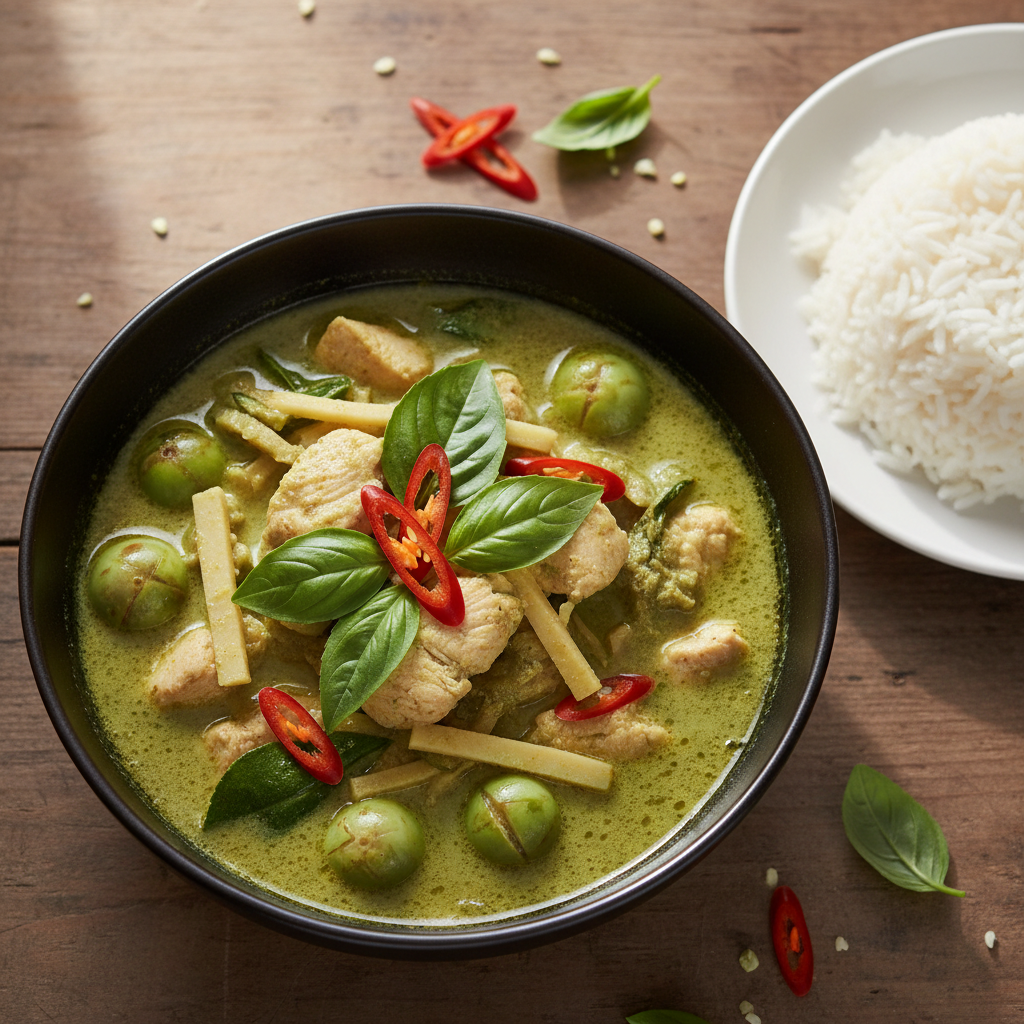 Thai Green Curry finished dish