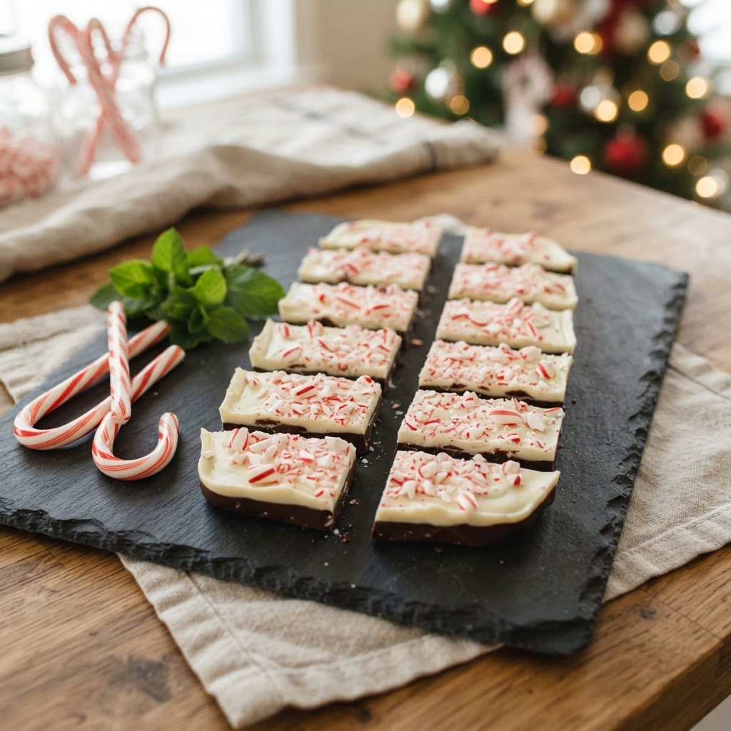 Peppermint Bark finished dish