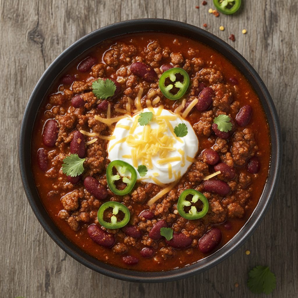 Beef Chilli finished dish