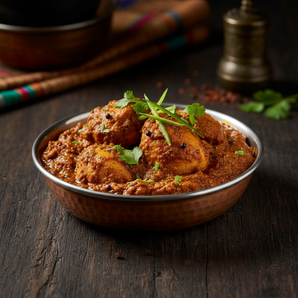Chicken Bhuna finished dish