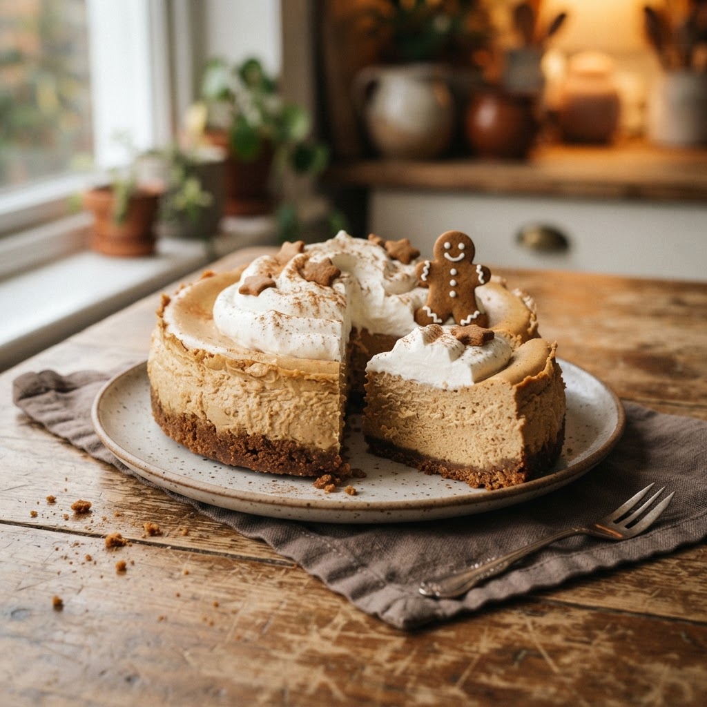 Gingerbread Cheesecake finished dish