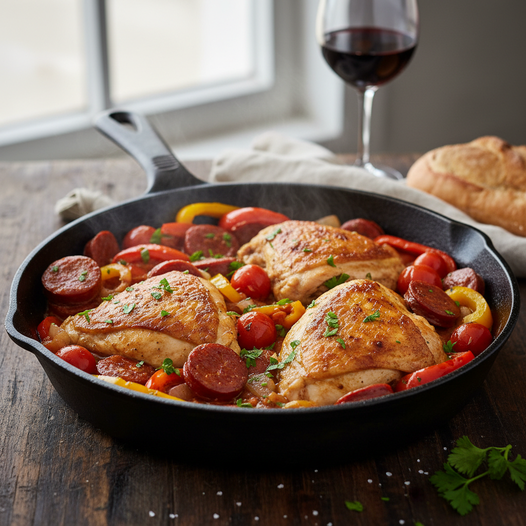Easy Spanish Chicken finished dish