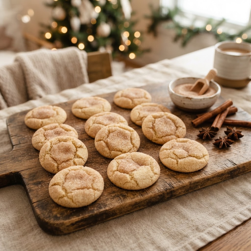 Soft Chewy Snickerdoodle Cookies finished dish