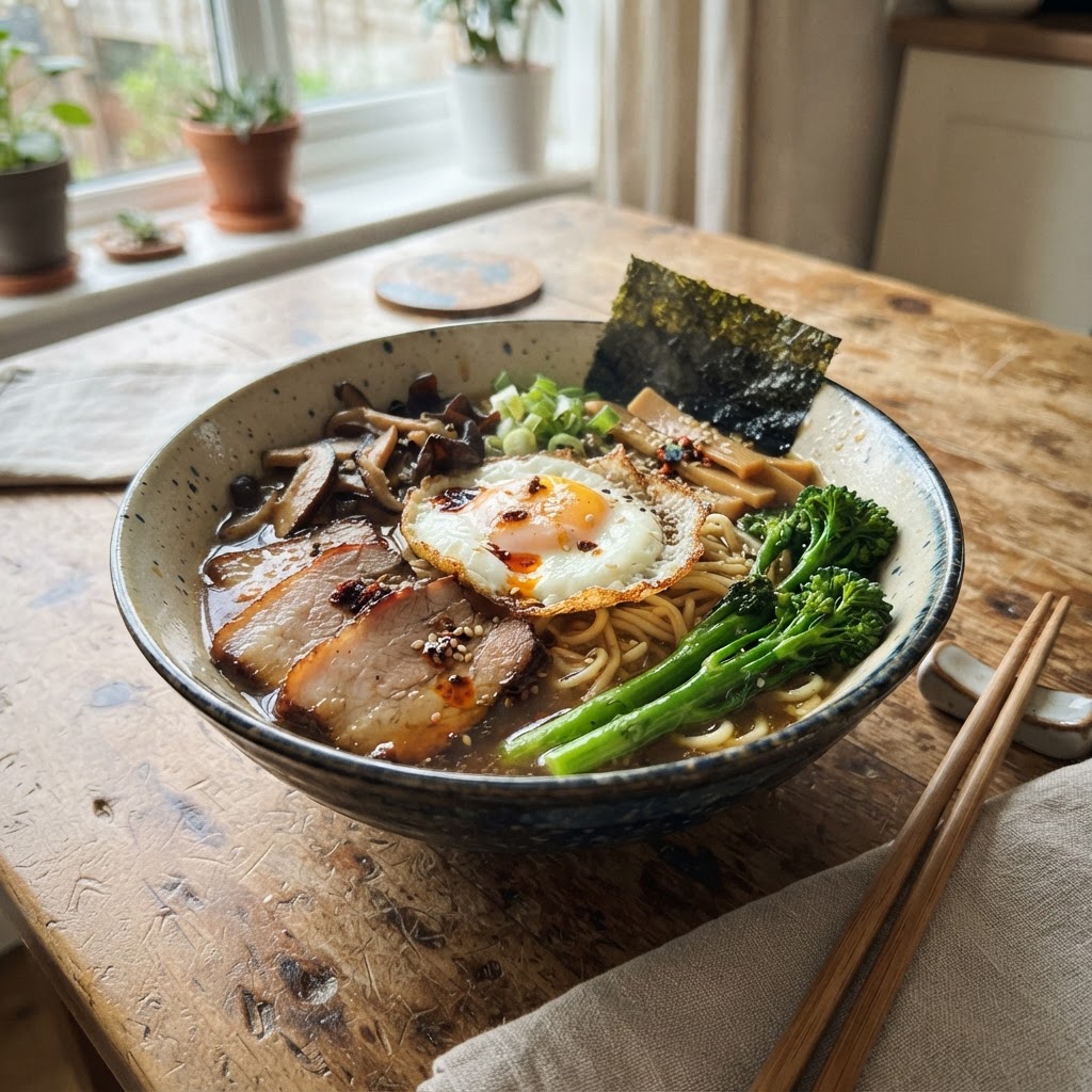 Pork Belly Ramen finished dish
