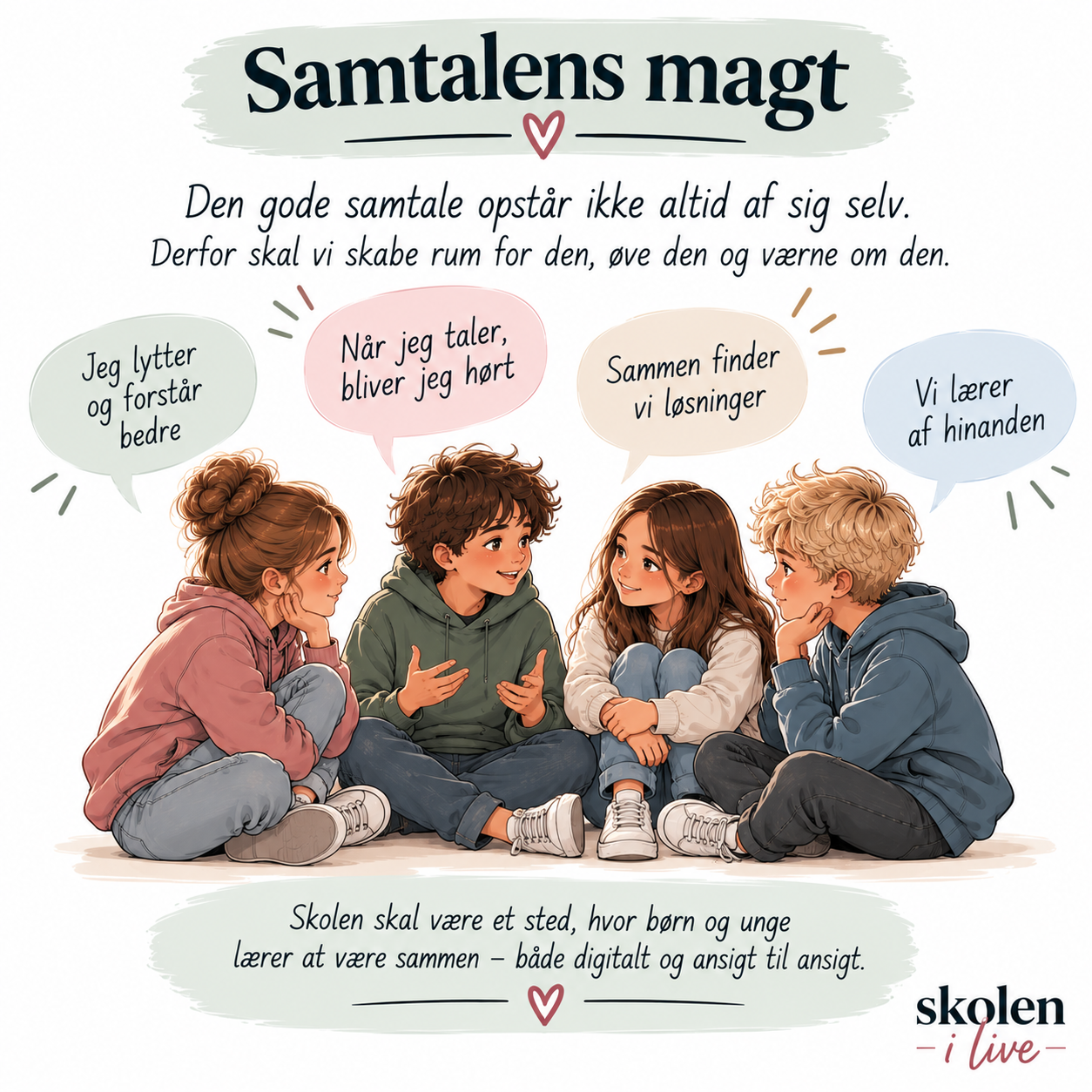 Børn i samtale rundkreds – om at lytte, blive hørt og finde løsninger sammen