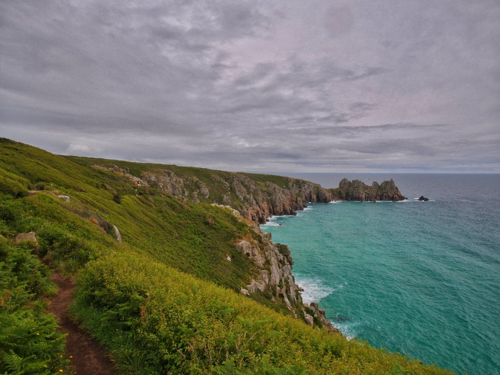 Coastal cliffs and sea, Cornwall