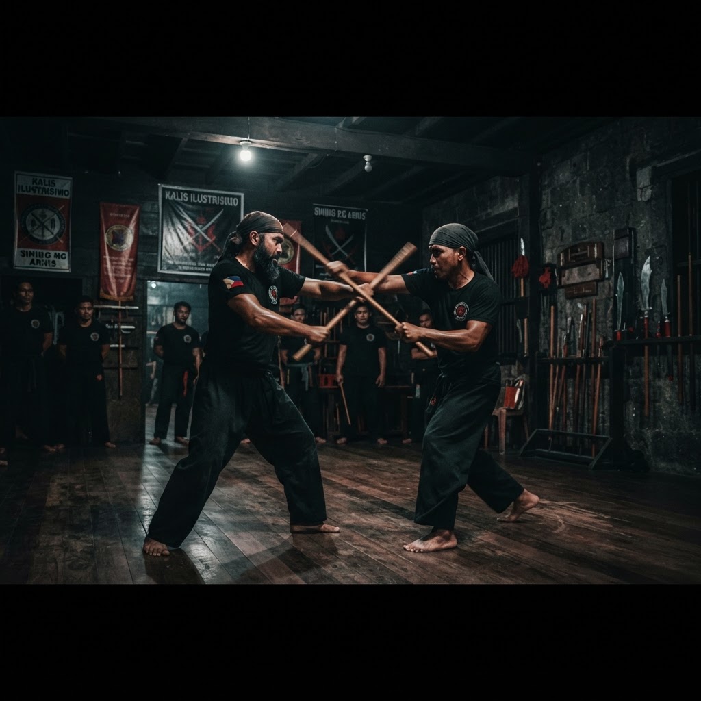 Eskrima stick training drill
