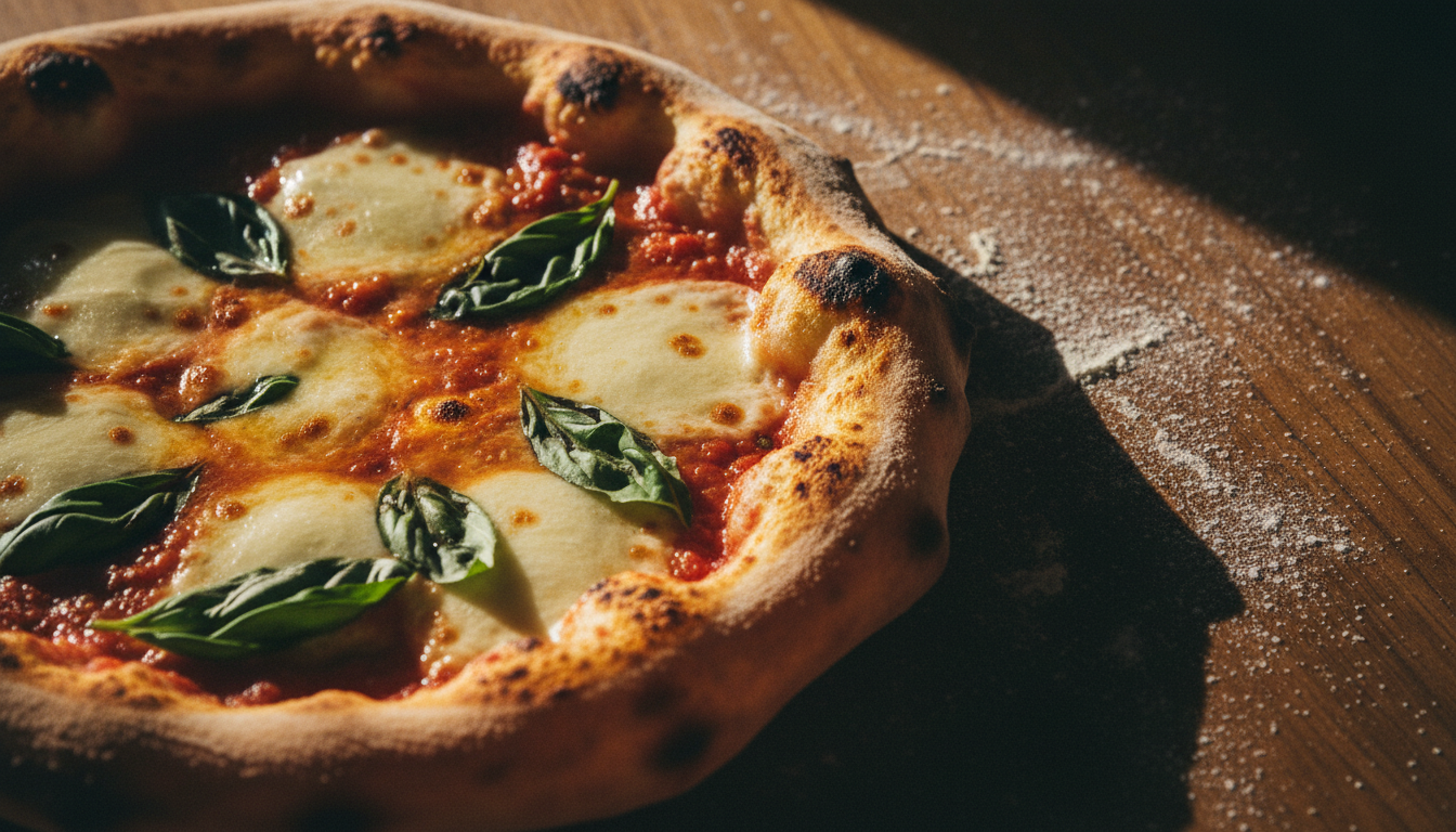 Pizza artesanal de horno de leña