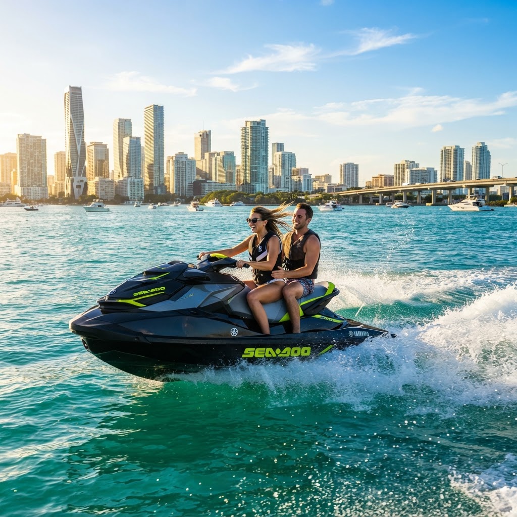 Jet ski rental on Miami Bay