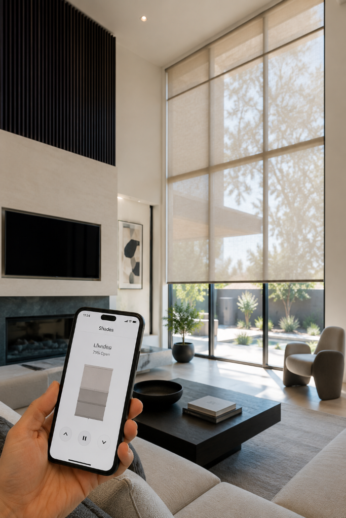 Smart shade app control