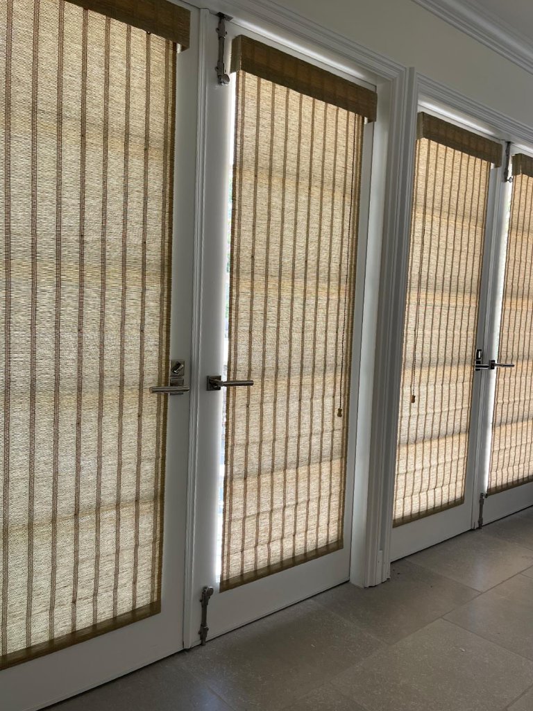 French Door Woven Shades