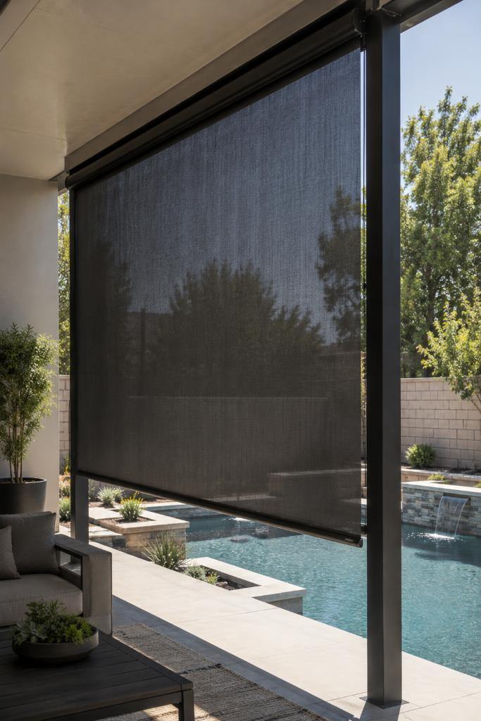 Motorized outdoor shade control