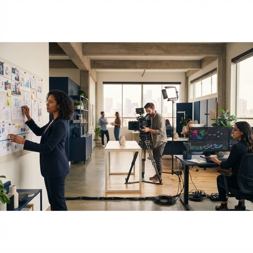 Agency studio bringing strategy, filming and video editing together
