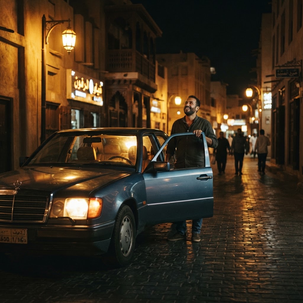 Driver back on the road after a mobile jump start service in Dubai