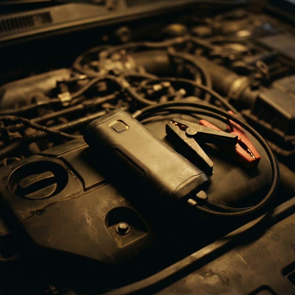 Portable booster pack used for a mobile jump start service in Dubai