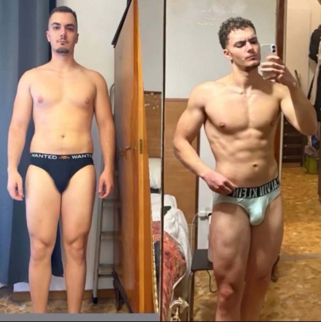 Trasformazione atleta 1 con metodo Teotrainer