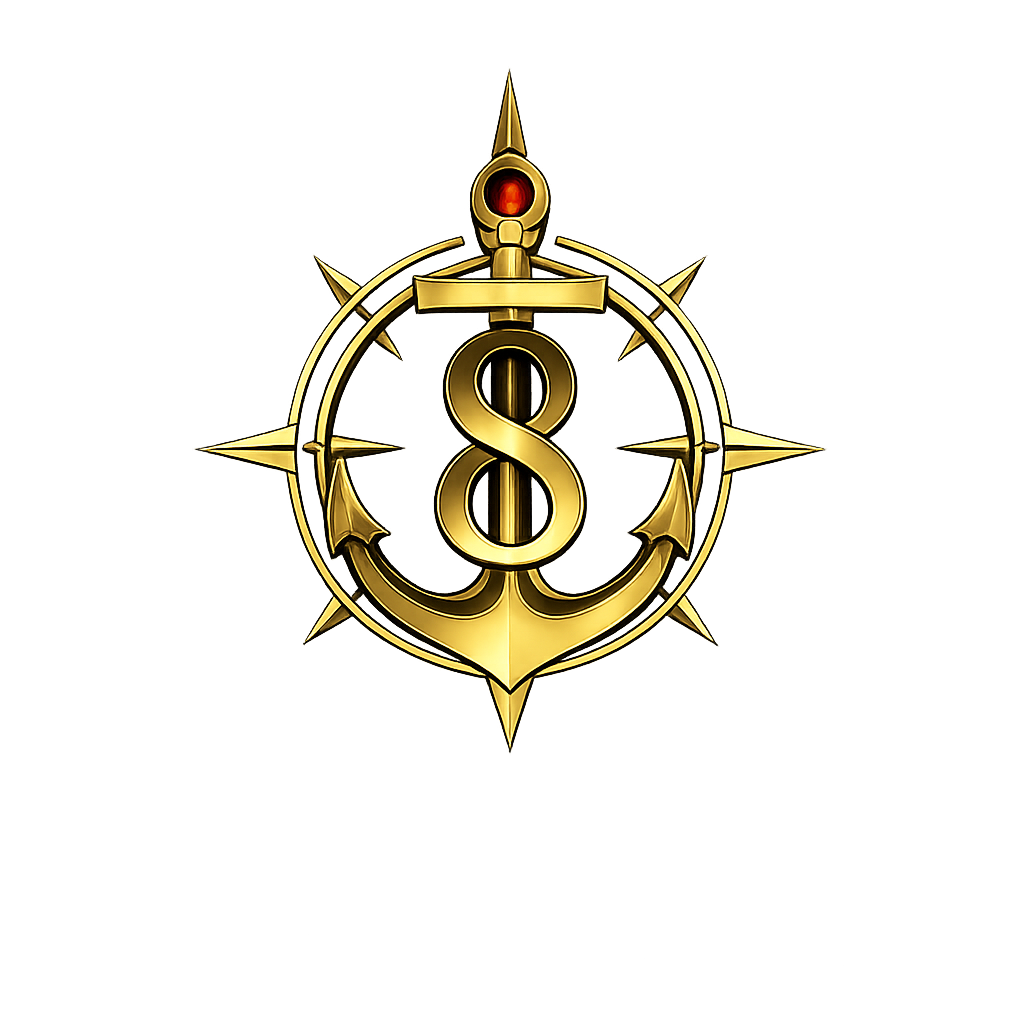 8 Point Marine Compass Logo