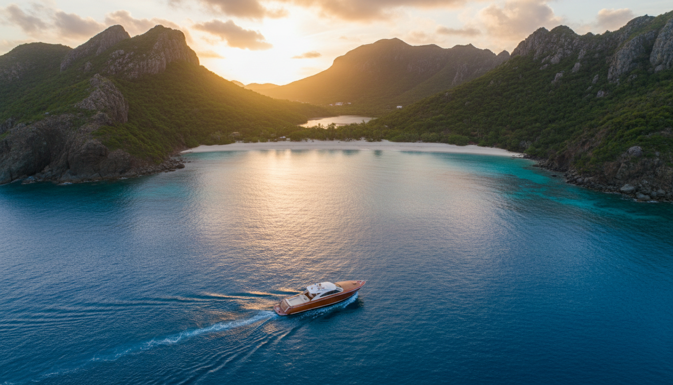 Caribbean waters at sunrise