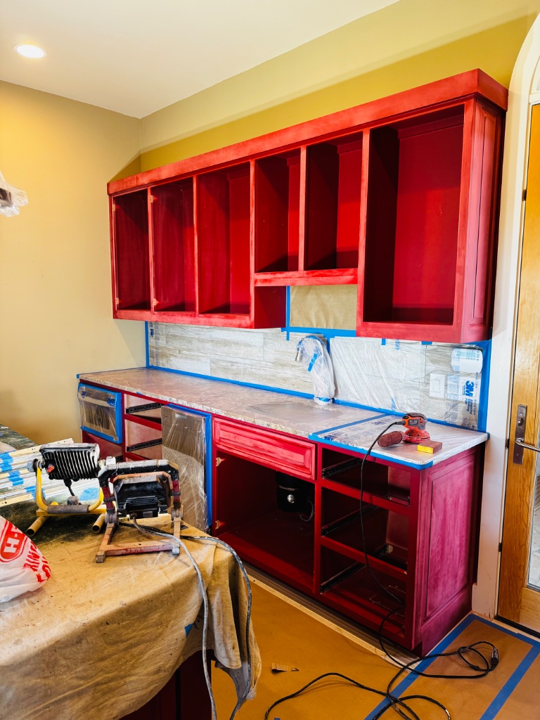 Cabinet after refinishing
