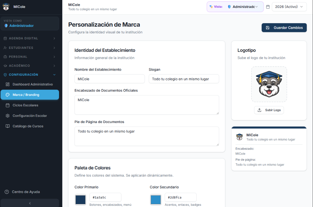 Módulo Administrativo
