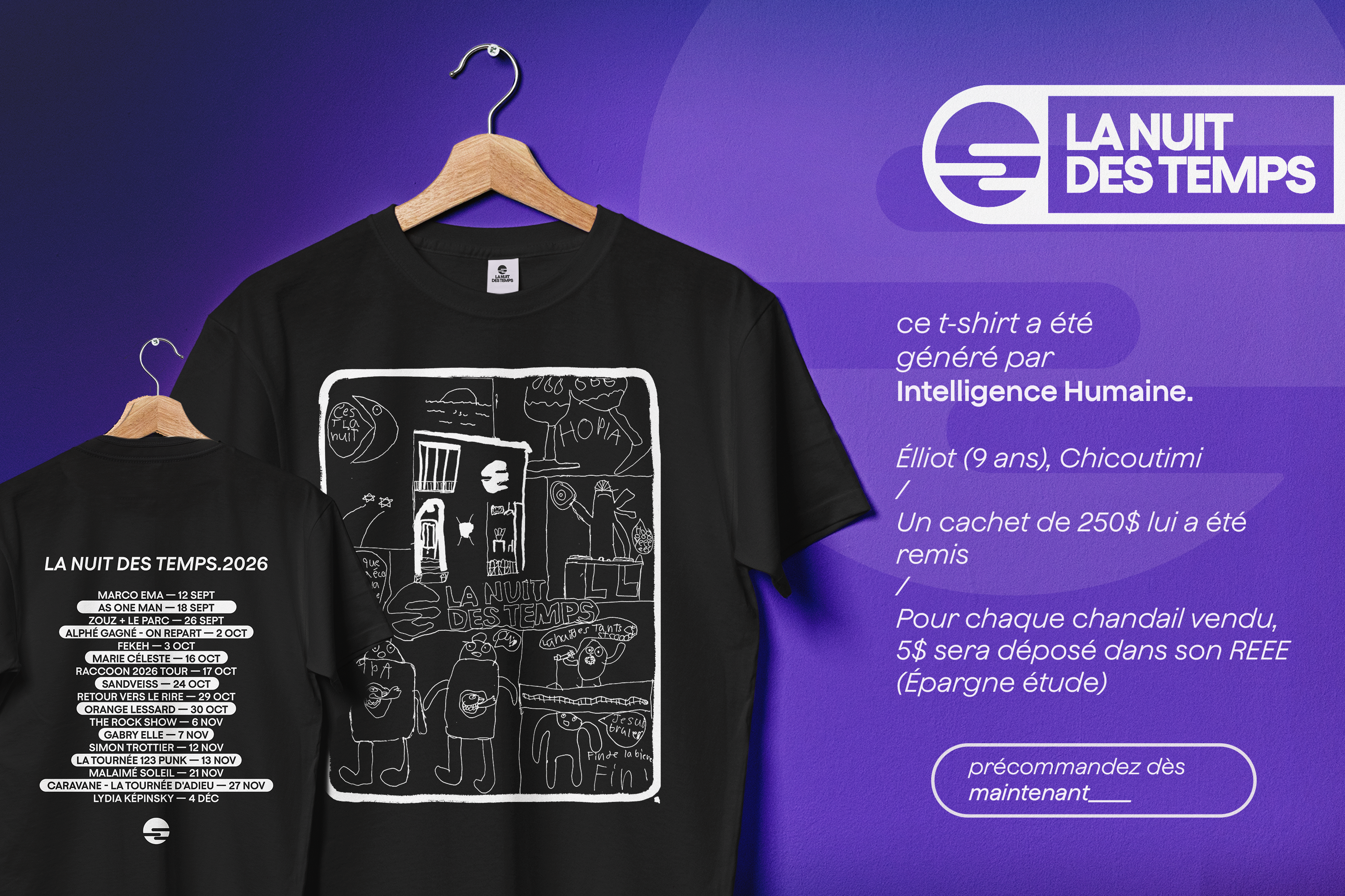 Le tout premier chandail — La Nuit des Temps