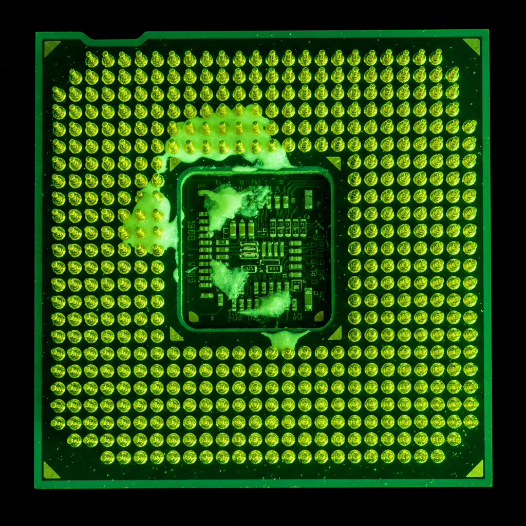 Processador CPU em close-up
