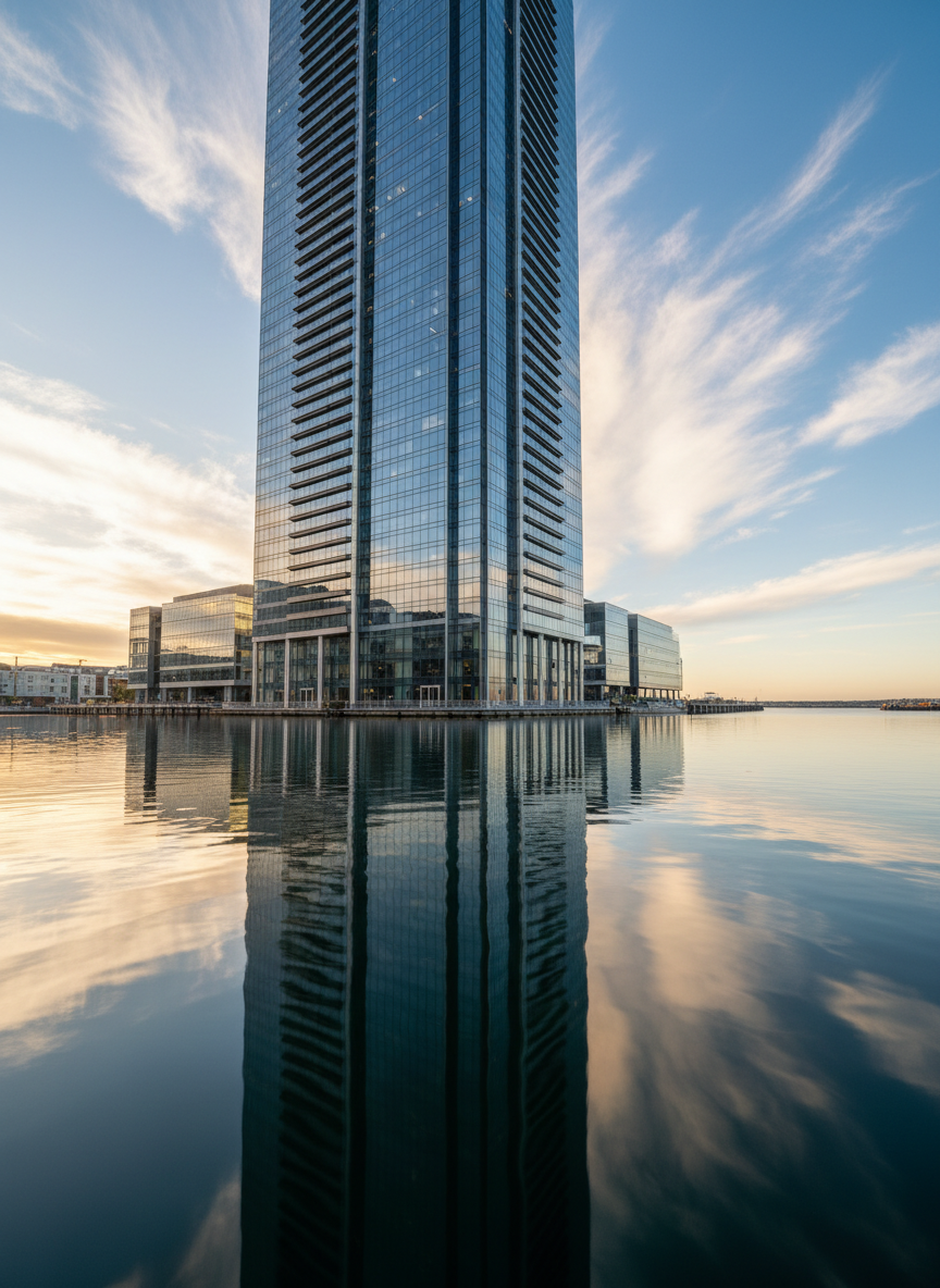 Modern glass skyscraper