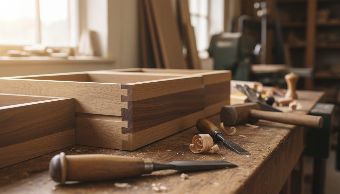 Hand-finished bespoke cabinetry in Strada workshop