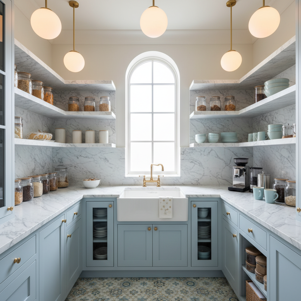 Bespoke Walk-in Pantries with fitted cabinetry by Strada