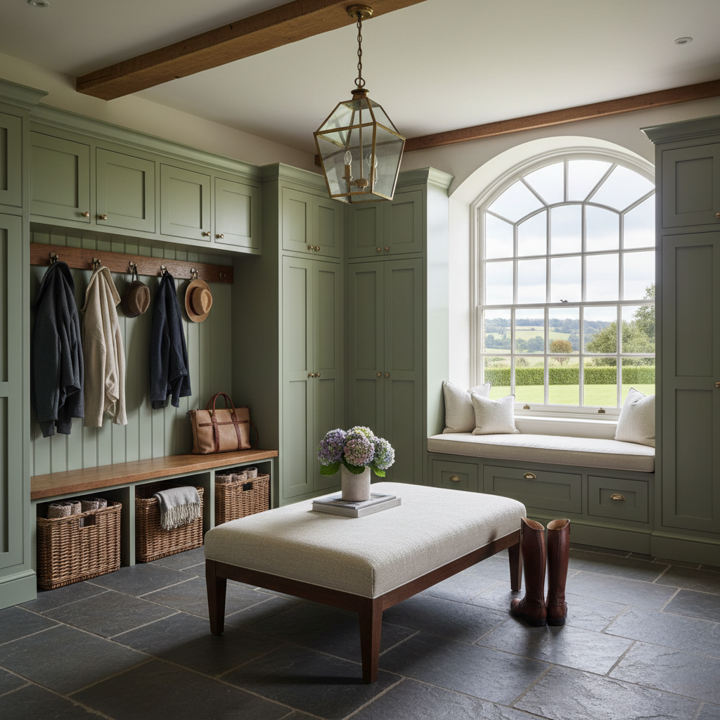 The Mudroom & Utility Passage — bespoke boot rooms design by Strada