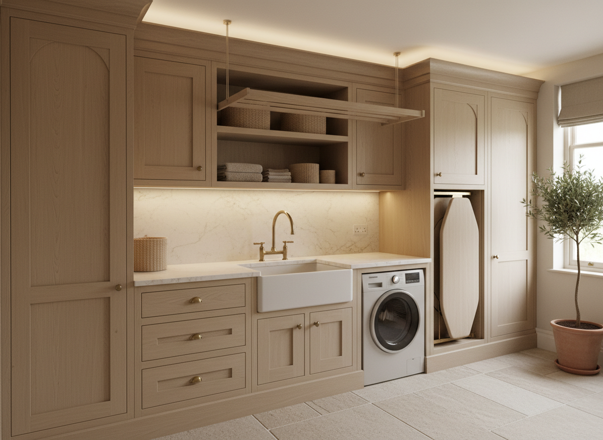 Bespoke Utilities & Laundry with fitted cabinetry by Strada
