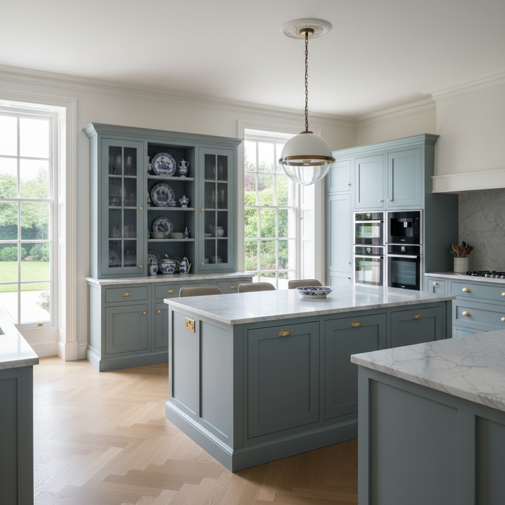Bowdon Townhouse — bespoke kitchen view 1 in Bowdon, Cheshire