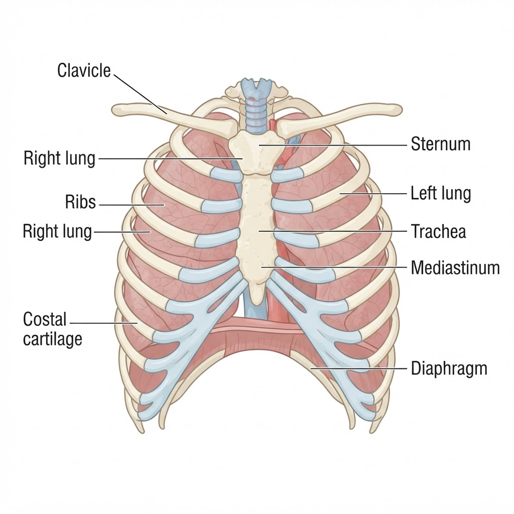 Thoracic Cage — Anterior View