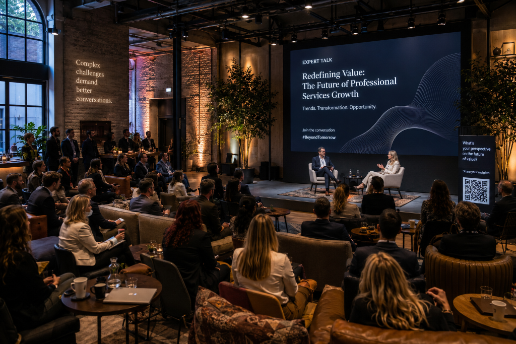 Interactive expert talk at a strategic corporate event in London