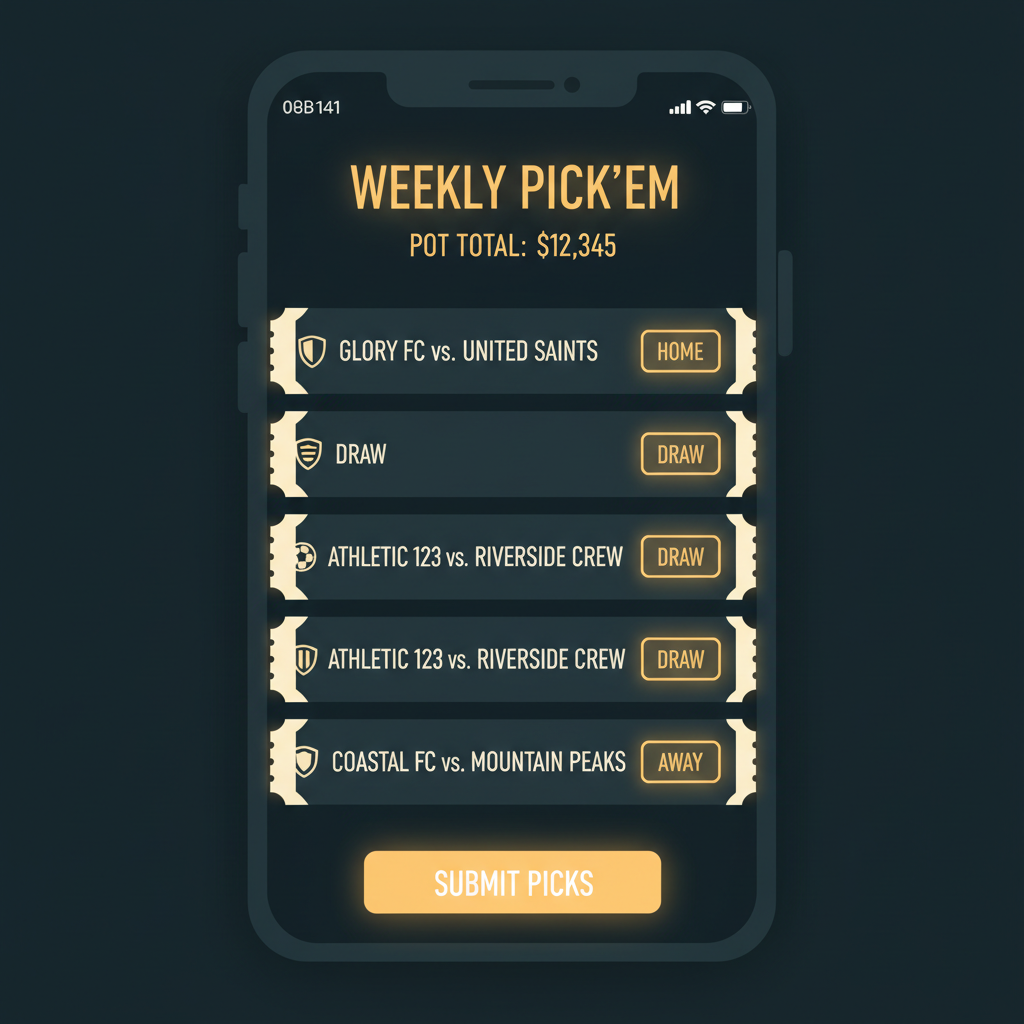 Weekly Pick'em — Pick winners across the week.