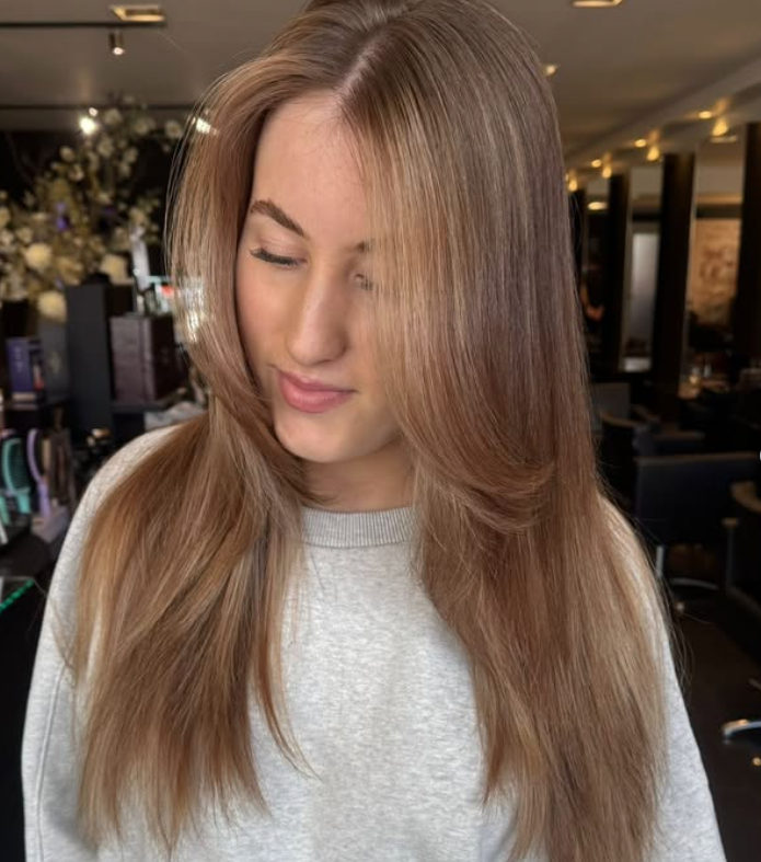Warme highlights met face-frame coupe