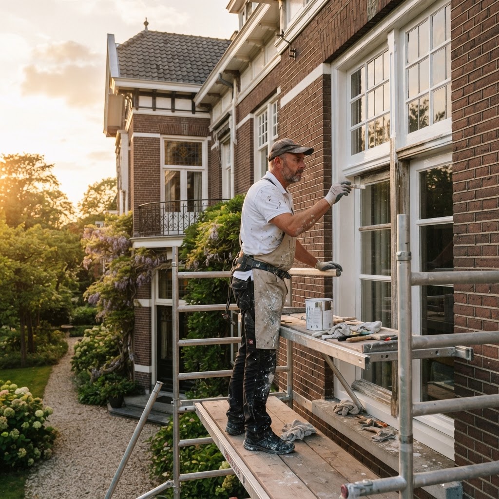 Hoogwaardig buitenschilderwerk villa door Quote 2000