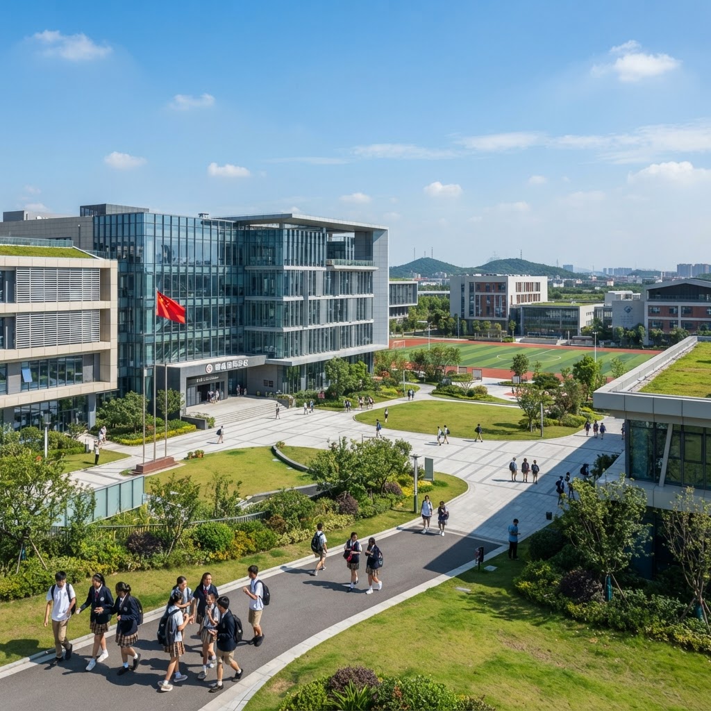 Modern international school campus in China